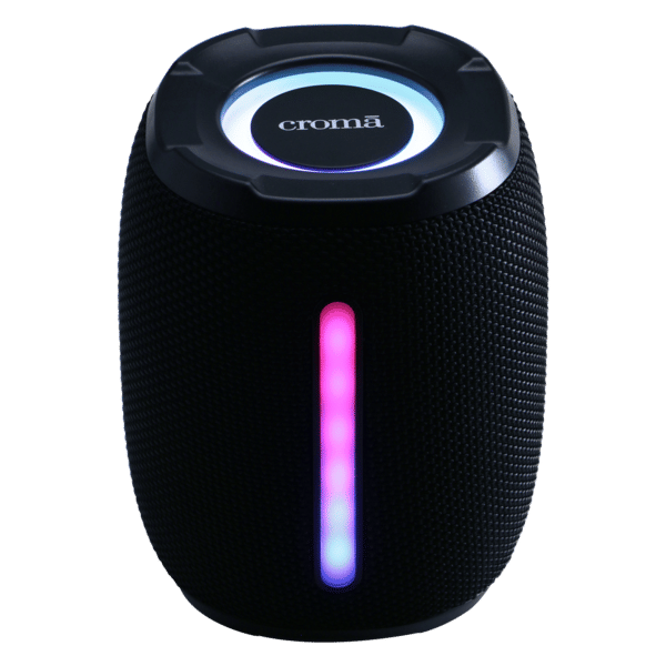 Buy Croma 10W Portable Bluetooth Speaker (Multiple Connectivity, Mono Speaker Channel, Black) – A Tata Product on EMI