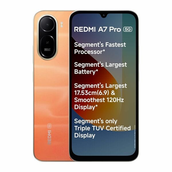 Buy REDMI A7 Pro 5G (Sunset Orange, 4GB RAM, 64GB Storage) on EMI