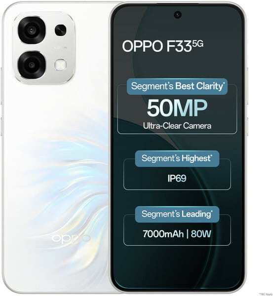 Buy OPPO F33 5G (Pearl White, 256 GB) (8 GB RAM) on EMI