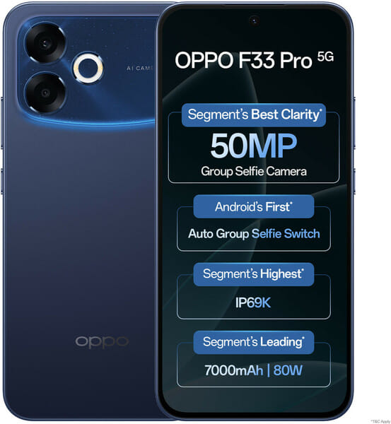 Buy OPPO F33 Pro 5G (Starry Blue, 256 GB) (8 GB RAM) on EMI