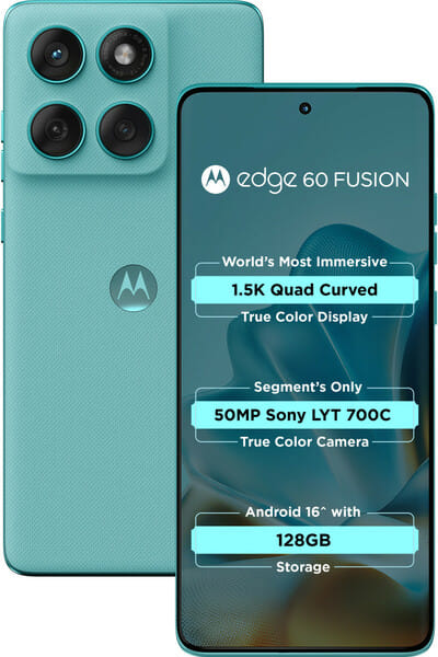 Buy MOTOROLA Edge 60 Fusion 5G (PANTONE Amazonite, 128 GB) (8 GB RAM) on EMI