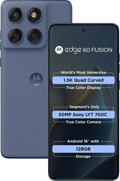 Buy MOTOROLA Edge 60 Fusion 5G (PANTONE Slipstream, 128 GB) (8 GB RAM) on EMI
