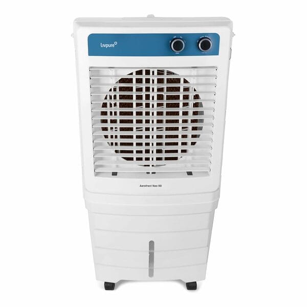 Buy Livpure Aerofrost Neo 90L Desert Air Cooler, White, Adjustable Speed, Ice Chamber, 5 Castor Wheels, Water Level Indicator, Works on Inverter on EMI