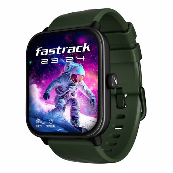 Buy Fastrack Revoltt X-1.83'|Blazing Fast UI|Single Sync BT Calling|Calculator|In-built games Smartwatch (Green Strap, Free Size) on EMI