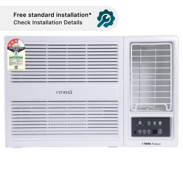 Buy Croma 1.5 Ton 2 Star Fixed Speed Window AC (2024 Model, Copper Condenser, Dust Filter) with 5years compressor warranty- A TATA Product on EMI