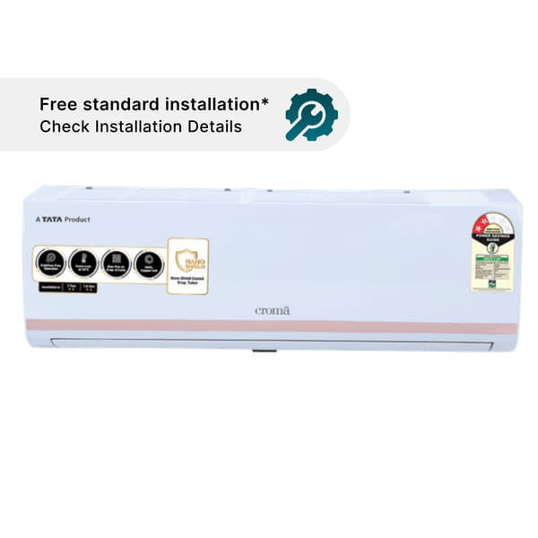 Buy Croma 1 Ton 2 Star Split AC (2024 Model, Copper Condenser, Dust Filter) with 5 Years Compressor Warranty- A TATA Product on EMI
