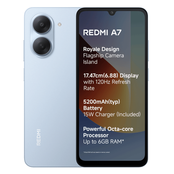 Buy Redmi A7 (Sky Blue, 64 GB) (3 GB RAM) on EMI