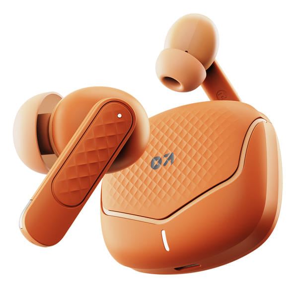 Buy Goboult Z40 v2.0 70Hrs Battery Life, Quad Mic ENC, 13mm Drivers, 45ms Low Latency, 5.4v Bluetooth Headset (Solar Orange, True Wireless) on EMI