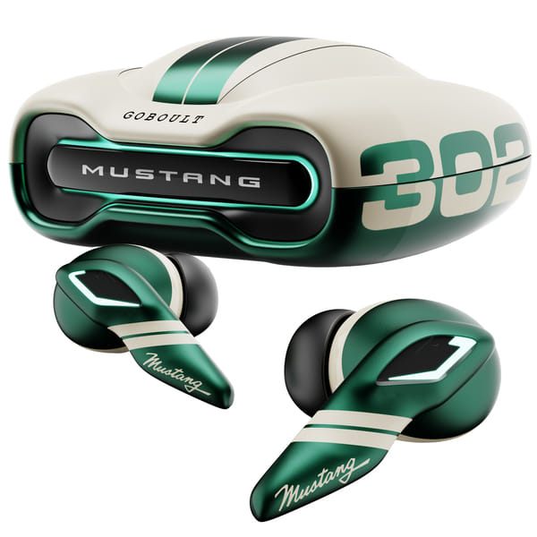 Buy Goboult Mustang Torq 60Hrs Battery Life, App Support, 4 Mic ENC, Breathable LEDs, 5.4v Bluetooth Headset (Green, True Wireless) on EMI