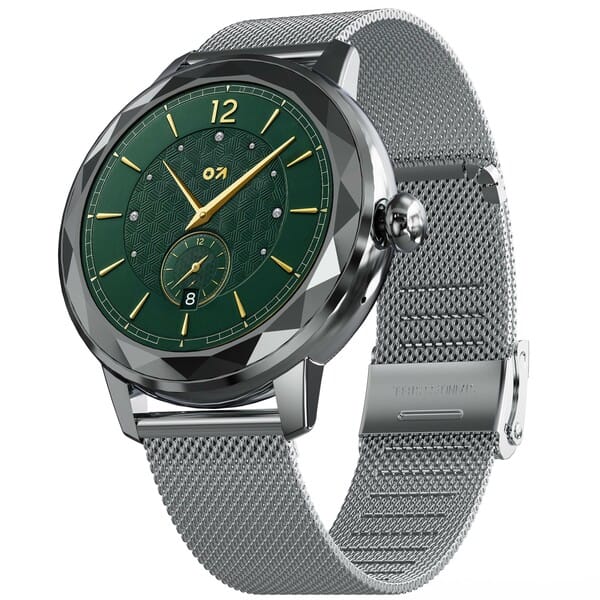 GOBOULT Alora 1.19″ AMOLED,Diamond cut dial, 800 Nits Brightness, Working Crown Smartwatch