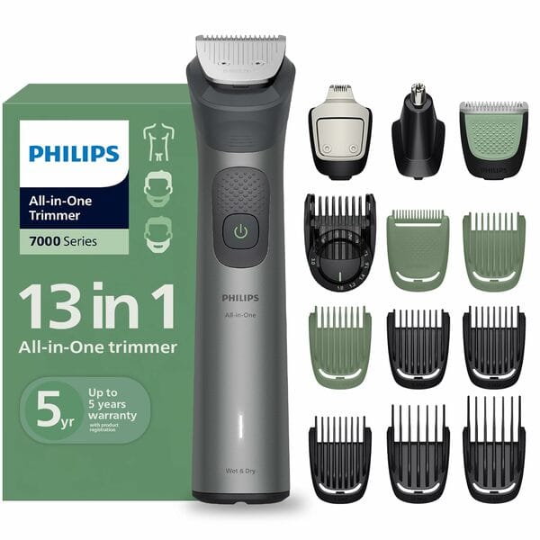 Buy Philips India's No.1 Men's Trimmer | BeardSense Technology | Self-sharpening blades | 13-in-1 All in One Trimmer Men- Beard, Hair, Body, Nose & Intimate | 100% Showerproof | 5 yrs* warranty | MG7922 on EMI