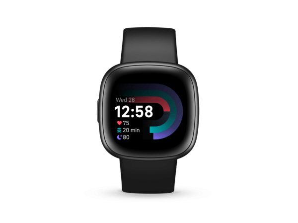 Buy Refurbished FITBIT Versa 4 Fitness Watch (40mm, GPS Only) - Graphite Aluminium - Black - Superb on EMI