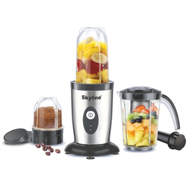 Skyline VTL 444 Nutri-blend Mixer, Grinder & Blender|Powerful Copper Motor|Stainless steel Blades|3 unbreakable jars – 400W