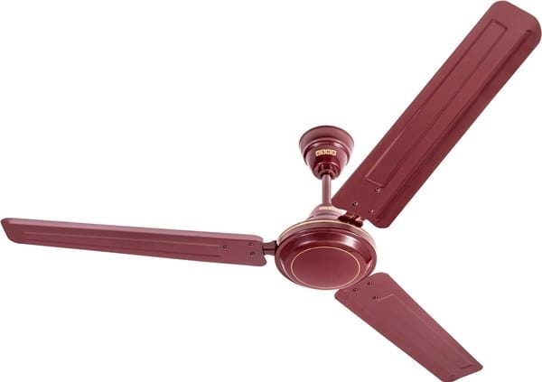 Skyline Ceiling Fan Aero 48″, High-Speed 100% Copper Motor, 400 RPM (Brown)