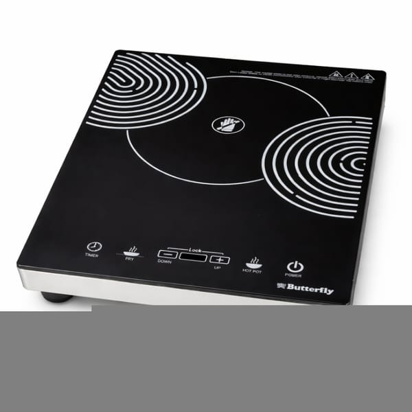 Buy Butterfly RAEDIUS DIGI 2200 Watt Infrared Cooktop For Fast Cooking with Smart Touch Control | 2 Cooking Preset Cooking Mode | Volatge Safety Feature | 1 Year Warranty (Black) on EMI