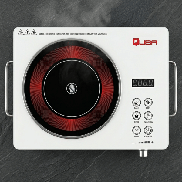 Buy Quba I-41 2200W Infrared Cooktop | Touch Control | All Utensil Compatible | Stainless Steel Body | Overheat & Surge Protection | 1 Year Warranty on EMI