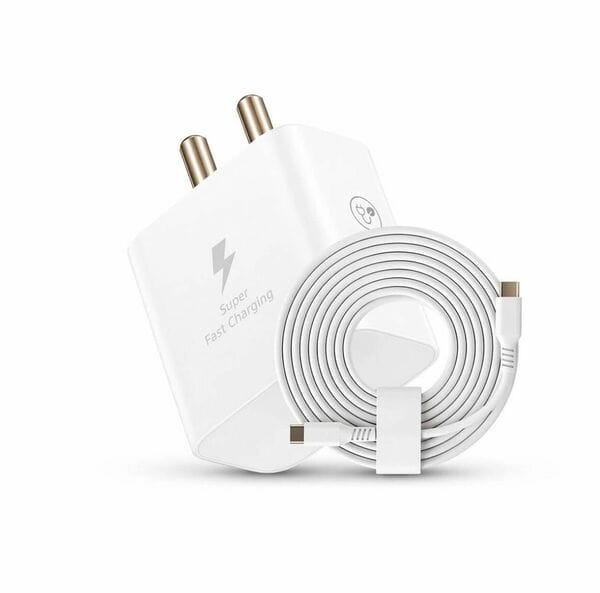 Buy Nextech 25W Super Fast Charger with 45W Type-C Cable | USB-C GaN Power Adapter for Samsung Galaxy, iPhone 15/16, iPad, Pixel (White) on EMI