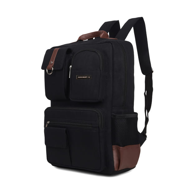 Buy MOVE-MEANT Small 30 L Aurora Black Canvas Laptop Backpack for Men and Women (Black) on EMI