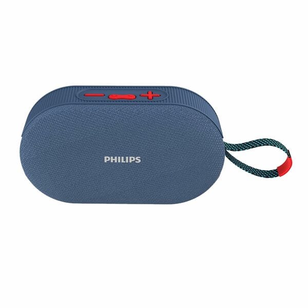 Buy PHILIPS Audio TAS1400BK Wireless Bluetooth Speaker with Deep Bass, Passive Radiator, 12W Sound Output, 1200mAh Rechargable Battery, 10H Playtime, Supports TF/USB/BT Modes (Blue) on EMI