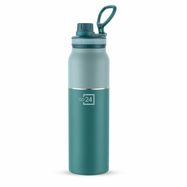 Buy Pexpo Austin 800ml Green Water Bottle ISI Certified Stainless Steel Flask with Sipper Cap | 3 Layer Insulation | for Home, Office, Gym, Travelling | BPA Free | Austin800 | (Green) on EMI