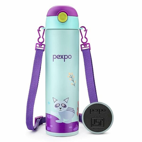 Buy Pexpo PIXY 500ml Stainless Steel Water Bottle Purple for School Kids - ISI Certified | Double Wall | Hot & Cold Vacuum Insulated Flask | 4+ Years Kids | School, Picnic, Sports  |PIXY 500ml (Purple) on EMI