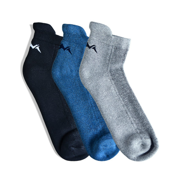 Buy Neeman's Ankle Length Comfort Socks for Men & Women | Feather-Soft Cotton Blend | Anti-Slip Rib | Reinforced Heel & Toe (Black) on EMI
