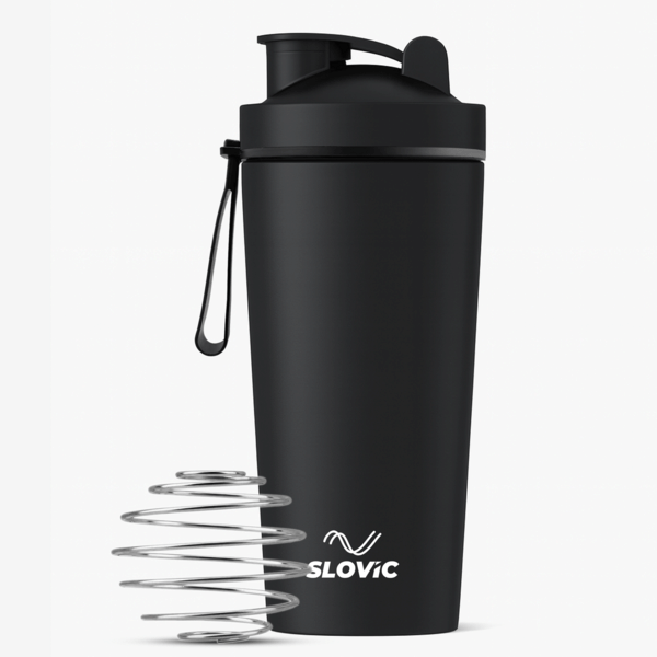 Buy SLOVIC Steel Shaker For Gym [750 ML] | Gym Bottles For Men | Gyms Shaker for Men | Odor Free Protein Shaker Bottle For Protein Shake, Leakproof Stainl on EMI