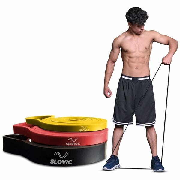 Buy Slovic Latex Resistance Band | Set of 3 | Yellow, Red, Black Band on EMI