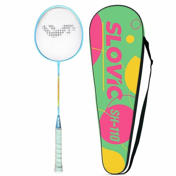 Buy Slovic Badminton Racquet | White | Iron | 120 gms | 66cms x 20cms | with cover on EMI