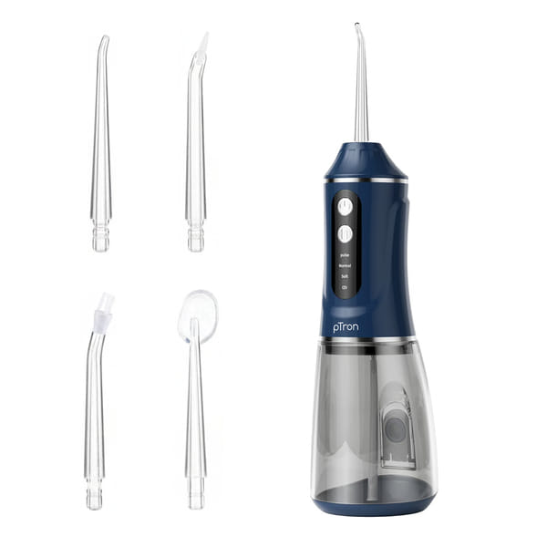 Buy pTron EaseMate Oral Irrigator D2, Portable, Cordless & Rechargeable, 3 Cleaning Modes, 300ml Water Tank, IPX6 Water-resistant, Flossing at Home & Travel, Oral Flosser, Dental Flosser for teeth (Blue) on EMI