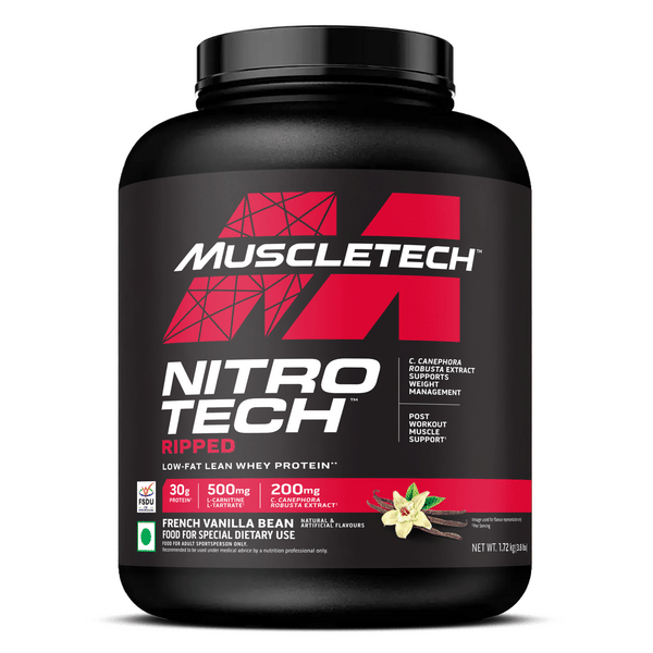 Buy MuscleTech Nitro-Tech Ripped - French Vanilla Bean (1.72kg) on EMI