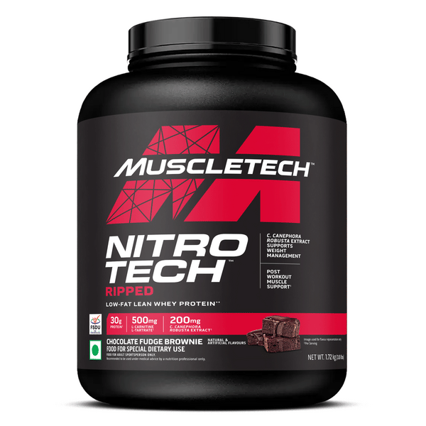 Buy MuscleTech Nitrotech Ripped Chocolate - Fudge Brownie (1.72kg) on EMI