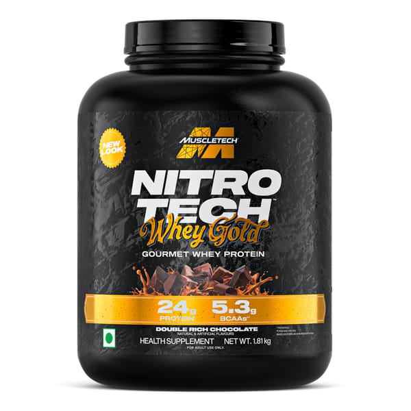 Buy MuscleTech Nitrotech 100% Whey Gold - Double Rich Chocolate (1.81kg) on EMI