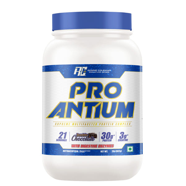 Buy Ronnie Coleman Signature Series Pro-Antium Whey Protein, Double Chocolate (21 Servings, 907g / 2lbs) | Supreme Multifaceted Protein Complex on EMI
