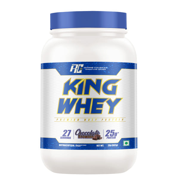 Buy Ronnie Coleman Signature Series King Whey Protein, Chocolate Brownie (27 Servings, 907g / 2lbs) | Premium Whey Protein Powder on EMI