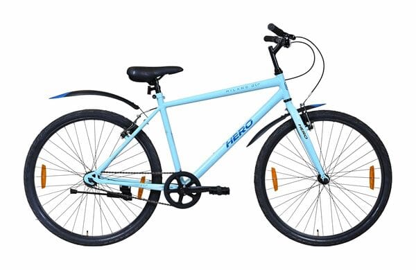 Buy Hero Milano Air Sports 26T Single Speed Mountain Bicycle for Mens | Blue | Rigid | V Brake | Steel Frame : 18" Inches | Rider Height : 5ft 0" - 5ft 8" | 85% Pre-Assembled Bicycle on EMI