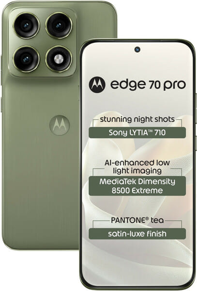 Buy MOTOROLA edge 70 pro (Satin-Luxe PANTONE Tea (Green), 256 GB) (12 GB RAM) on EMI