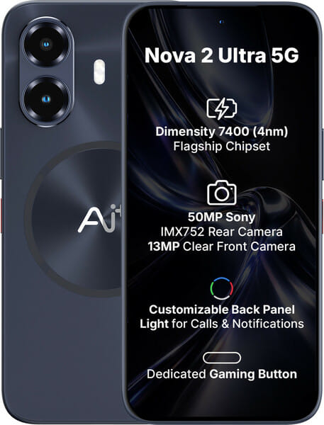 Buy Ai+ Nova 2 Ultra 5G (Black, 128 GB) (6 GB RAM) Free earbuds inside the box on EMI