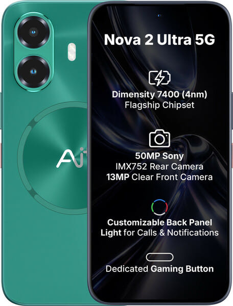 Buy Ai+ Nova 2 Ultra 5G (Green, 128 GB) (6 GB RAM) Free earbuds inside the box on EMI