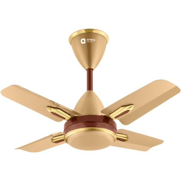 Orient Electric Quasar Ornamental 600 mm Premium Ceiling Fan | 4 Blade Kitchen Fan | 2 Year Warranty Golden Chocolate