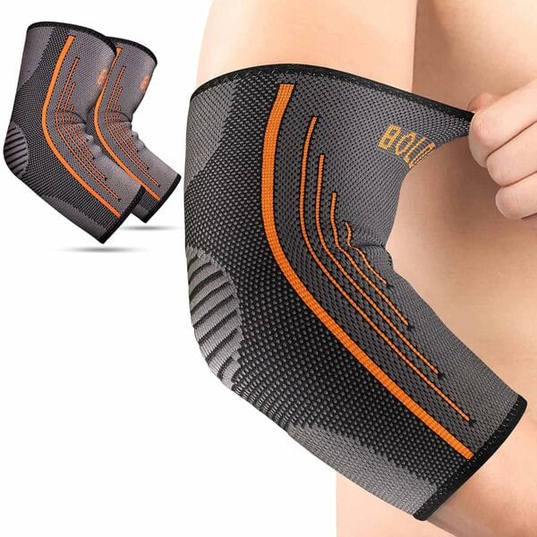 Buy Boldfit Elbow Support Cap/Guard/Sleeves For Gym, Tennis, Badminton, Cricket & Sports - L, Nylon on EMI