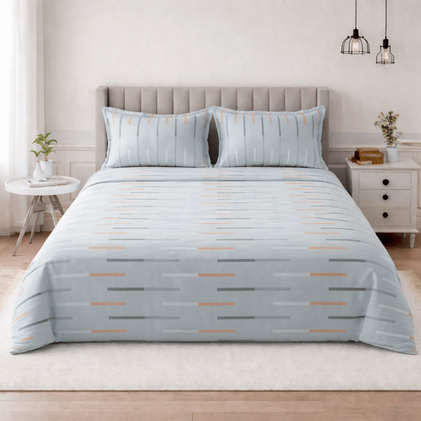Buy Layers Blossom Floral Double Bedsheet Set | Soft & Breathable Fabric | Premium Colorfast Print | 1 Double Bedsheet + 2 Pillow Covers | Durable & Easy-Care Home Bedding ( 5120677 ) on EMI
