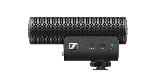Buy Sennheiser MKE 400 Compact On-Camera Shotgun Microphone | Super-Cardioid Directional Pickup | Integrated Wind Protection | 3-Step Sensitivity Switch | Ideal for Vlogging & Mobile Journalism on EMI