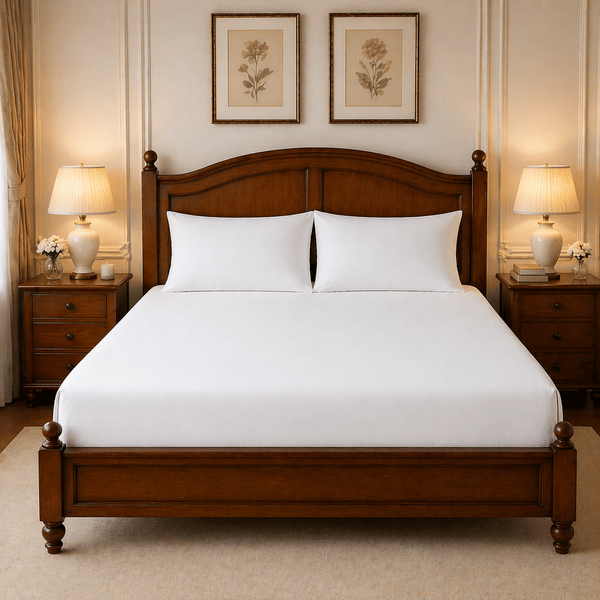 Buy SWAAS Tencel FLAT Bedsheet Set 300TC | Cooling Eucalyptus Fiber Bed Sheets King Size (1 Bedsheet + 2 Pillow Covers) White on EMI
