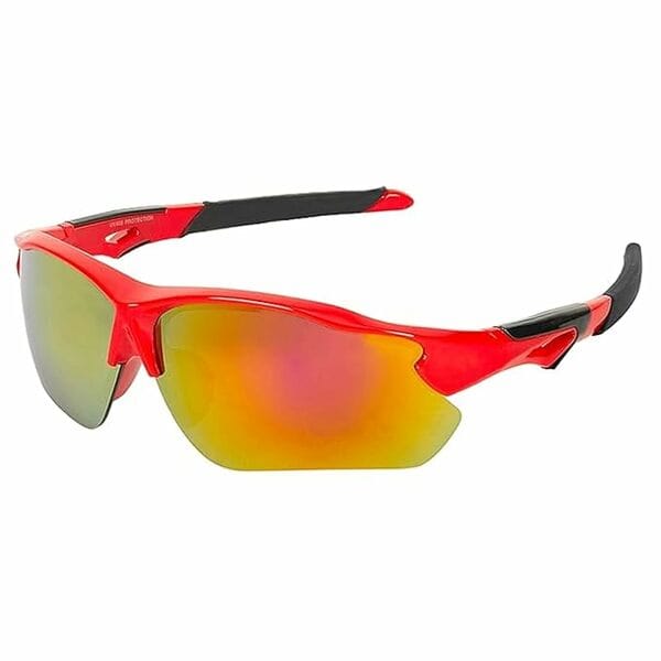 Buy Men’s Stylish Sports Sunglasses with Case| UV400 Protection Classic Wrap Around Googles |Sports Shades for Driving,Cyclining Outdoor & Travel(Orange) on EMI