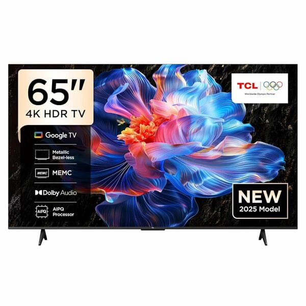Buy TCL 65-Inch LED 4K UHD Smart TV (65P6K, 2025 Model) | Google TV, 60Hz Refresh Rate, HDR10, AiPQ Processor, Dolby Audio, MEMC, HDMI 2.1, Bluetooth 5.2, WiFi 5, Bezel-less Design on EMI