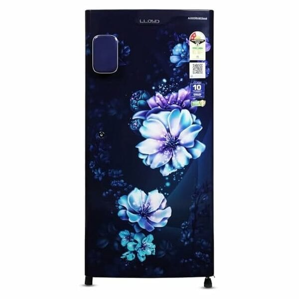 Buy Lloyd 178 L 2 Star Direct Cool Single Door Refrigerator | Fast Ice, Honeycomb Crisper, Viruzsafe Handle | Flexible Shelves | Antibacterial Gasket (GLDC192SCBT4LC, Cherry Blossom Blue) on EMI