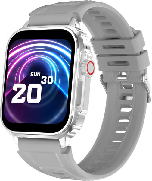 Buy alt Hunk, 1.96", BT Calling, 200 Watchfaces,120 Sports modes, 500 nits, Rugged Metal Smartwatch (Grey Strap, Free Size) on EMI