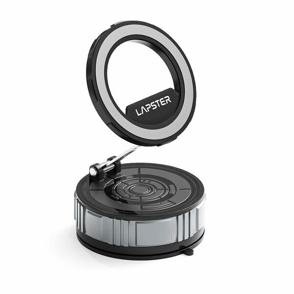 Buy Lapster Magneto M3 Magnetic Phone Holder with Vacuum Suction 360° Rotation | Universal Car Mount for Dashboard, Gym, Mirror & Shower on EMI