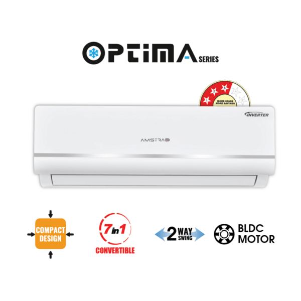 Buy Amstrad Optima Series AC 1.5 Ton 3 Star Inverter Split Air Conditioner – AMSi1833 (2026 Star Rating) on EMI